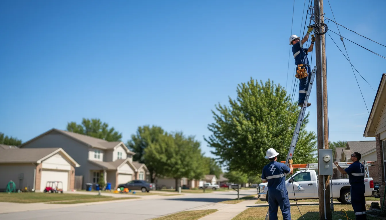 Residential electrician providing installation services in Beldenville, WI